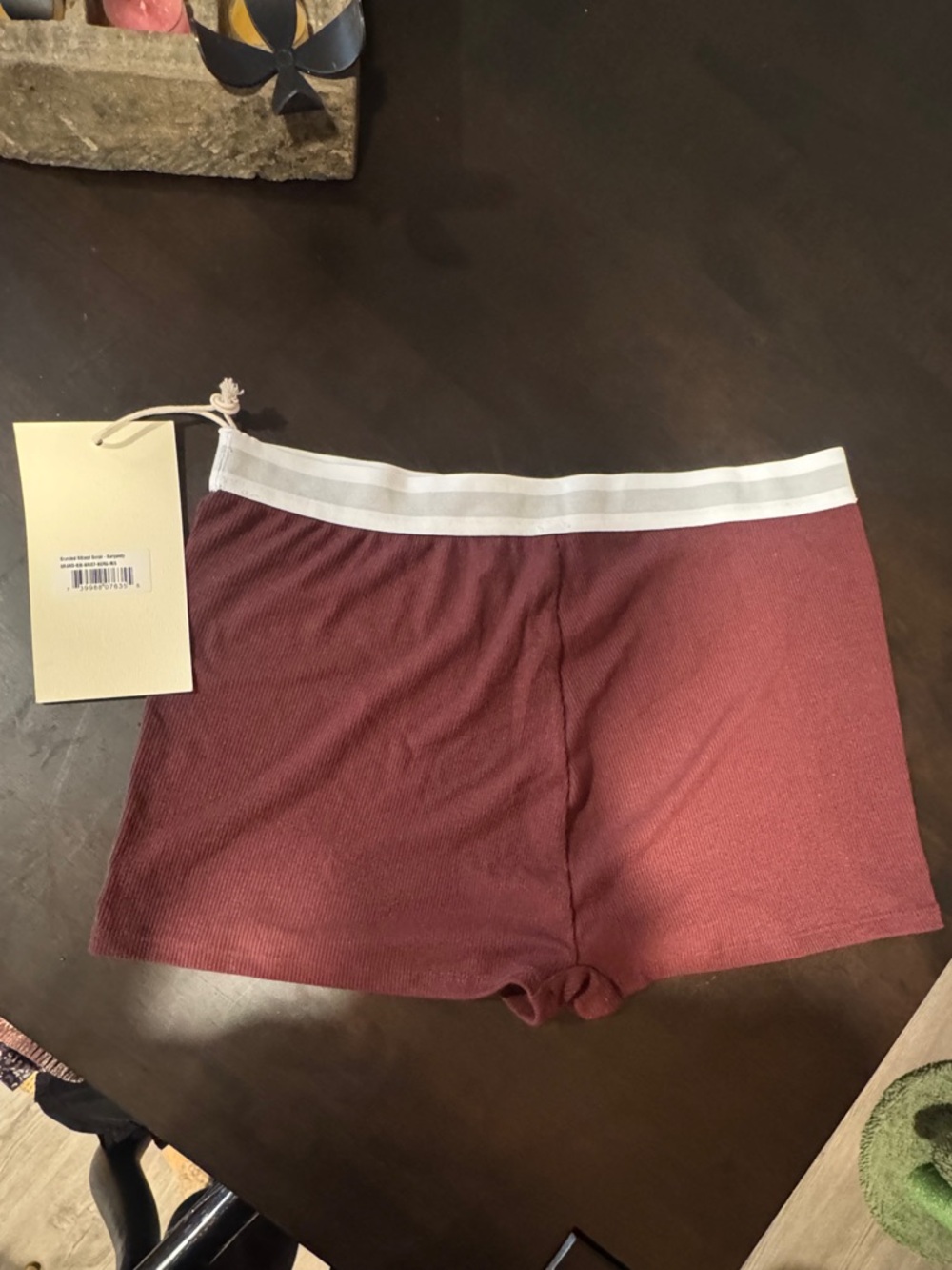 Adanola | Womens Branded Ribbed Boxer in Maroon NWT - Picture 7 of 11